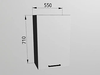 Верхний шкаф 55x71 см для кухни Демо низ МДФ - фото
