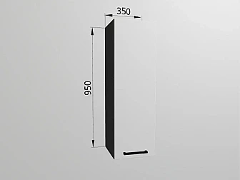 Верхний шкаф 35x95 см для кухни Демо низ МДФ - фото