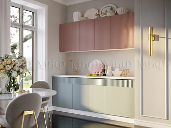 Кухня Оливия 2000 Шарли Pink/Шарли Бриз - фото