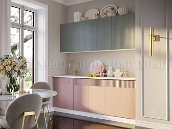 Кухня Оливия 2000 Шарли Бриз/Шарли Pink - фото
