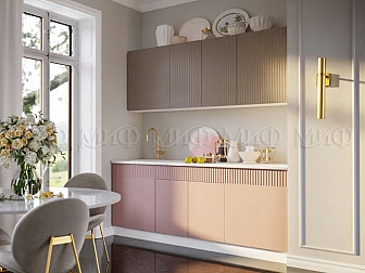 Кухня Оливия 2000 Шарли Мокко/Шарли Pink - фото