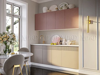 Кухня Оливия 2000 Шарли Pink/Шарли Мокко - фото