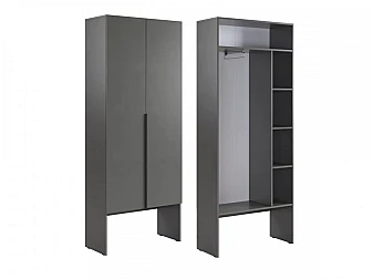 Шкаф двухдверный L800 Баско графит - фото