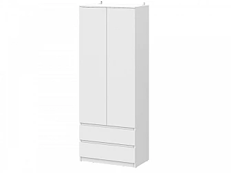 Шкаф двухстворчатый с ящиками Денвер Серия 2 Белый - фото