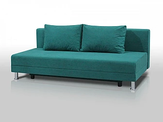 Диван Комфорт Лайт без подлокотников 2 подушки микровелюр зеленый - фото