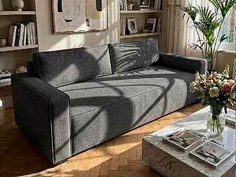Диван Лофт 1-секция 2000х1500 графитовый - фото