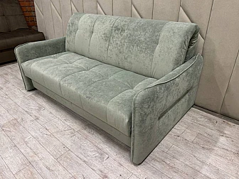 Диван Аккордеон 1400 подлокотник с кантом Sensey mist green - фото