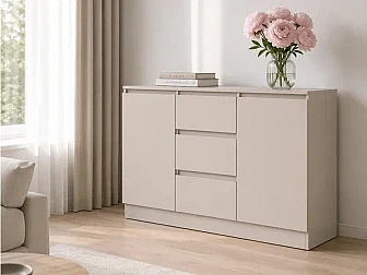 Комод 3 ящика 2 двери 1200 Бьерн 1 кашемир - фото