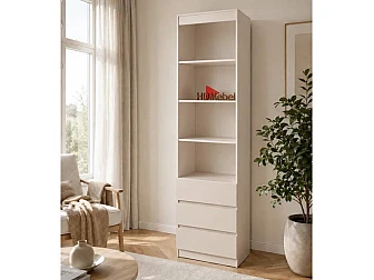 Шкаф книжный 3 ящика Бьерн 4 2200 кашемир - фото