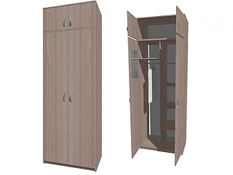 Шкаф с антресолью 2-х створчатый Мк 1/2 - фото