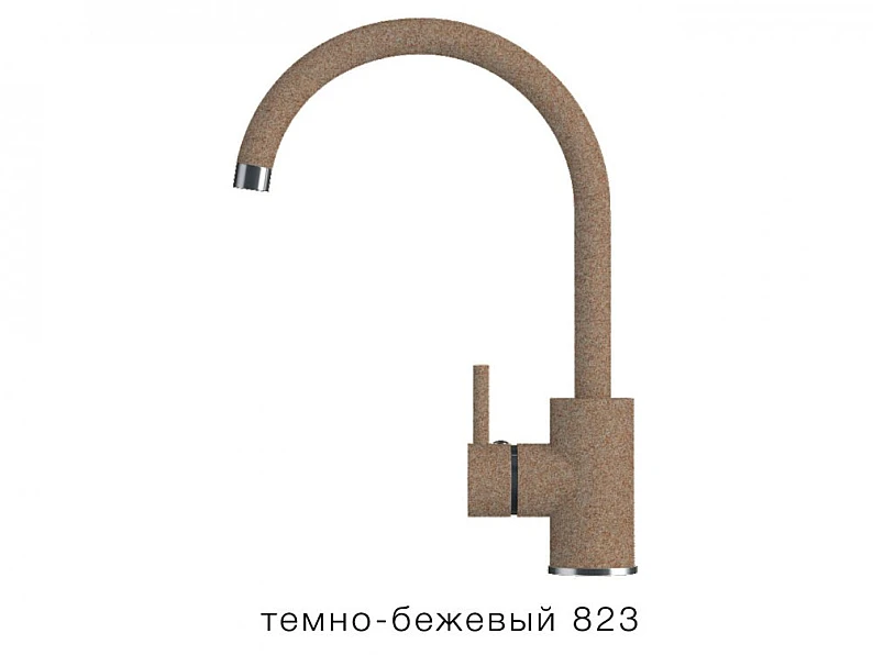 Смеситель для кухни Элара Tolero Темно-бежевый 823 — фото