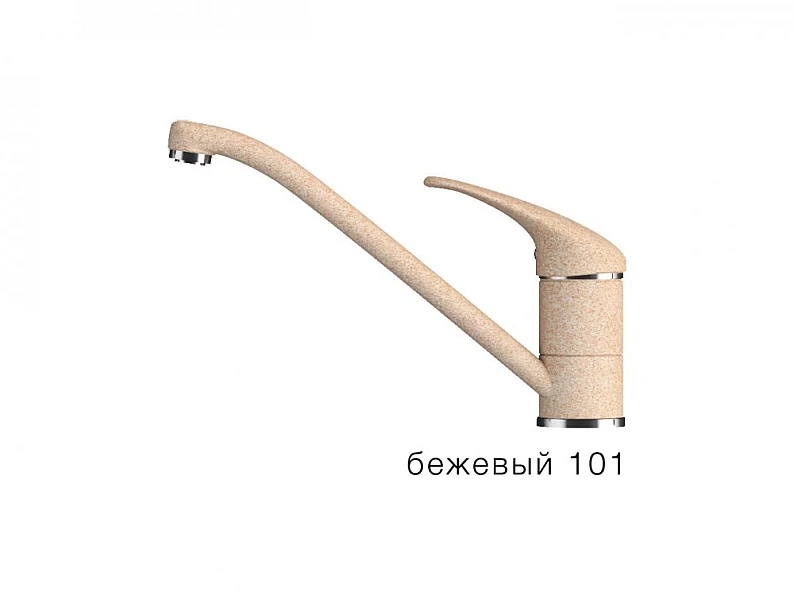 Смеситель для кухни низкий Эко Tolero Бежевый 101 — фото