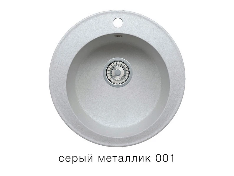 Кухонная мойка Tolero R-108 Серый металлик 001 — фото