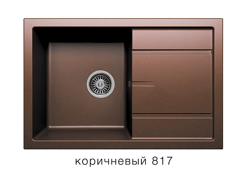 Кухонная мойка Tolero R-112 Коричневый 817 — фото