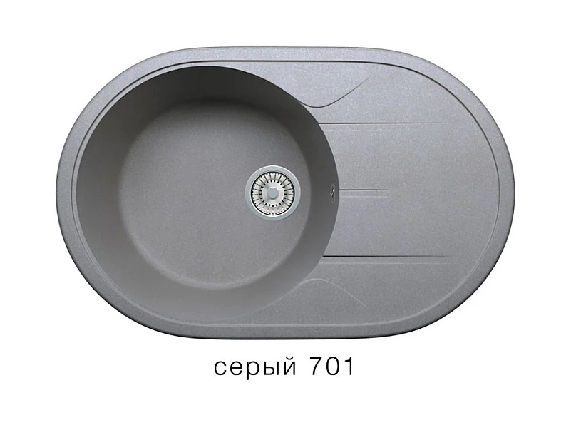 Кухонная мойка Tolero R-116 Серый 701 — фото