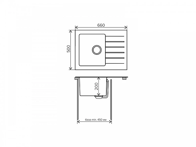 Кухонная мойка Tolero twist TTS-660 Темно-бежевый 823 — фото 2