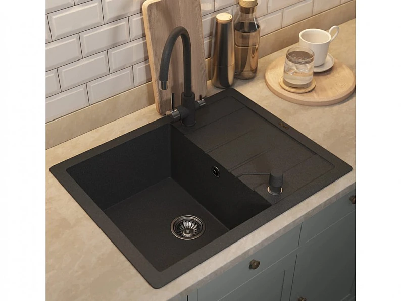Кухонная мойка Uperwood Quartz UPD-03-04 черная матовая — фото 3