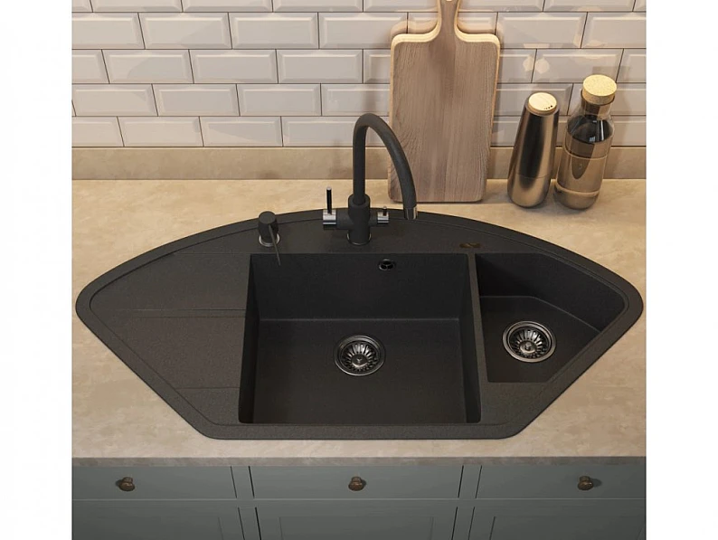 Кухонная мойка Uperwood Quartz UPD-06-04 черная матовая — фото 3