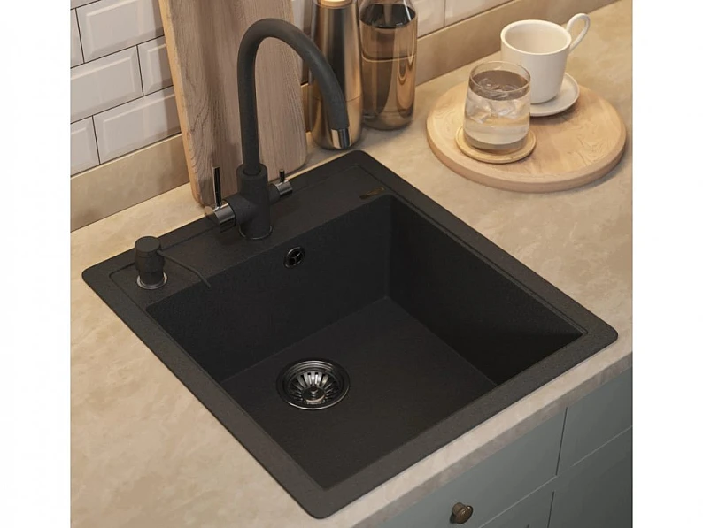 Кухонная мойка Uperwood Quartz UPD-07-04 черная матовая — фото 4