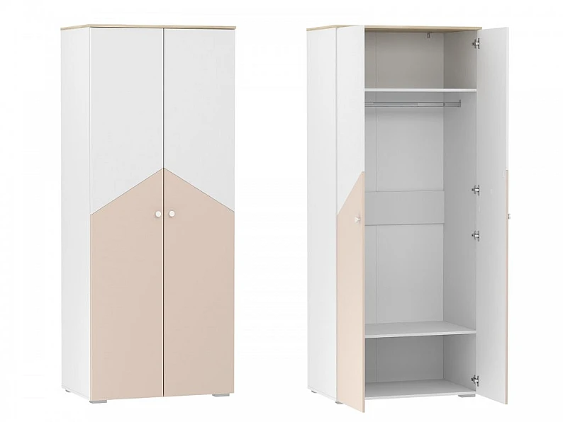 Шкаф для одежды Банни НМ 041.42 Бисквит — фото