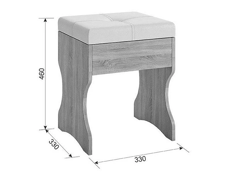 Пуф Виктория-1 белое дерево — фото 2