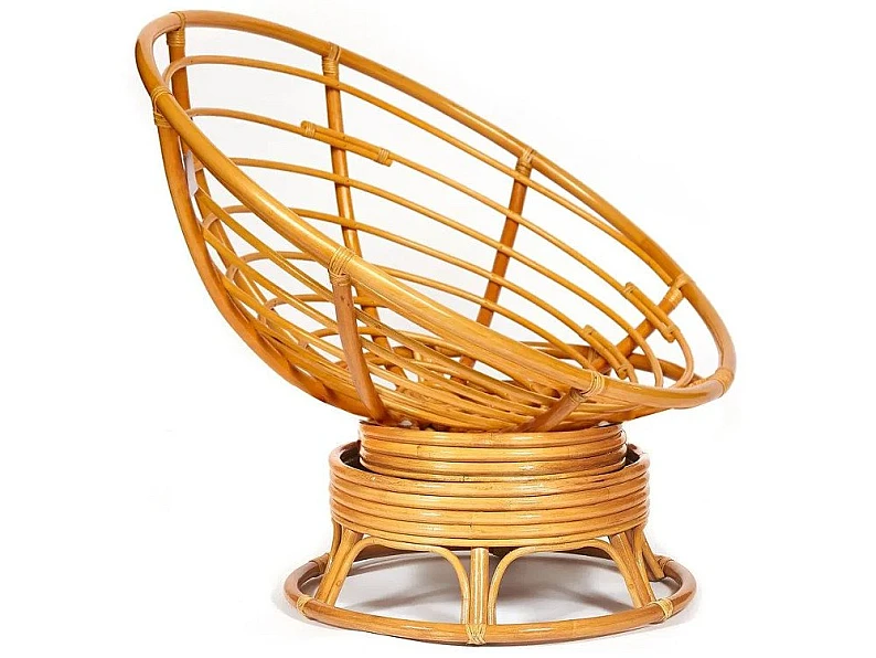 Кресло-качалка Papasan w 23/01 B с подушкой Honey, ткань Коричневый — фото 2