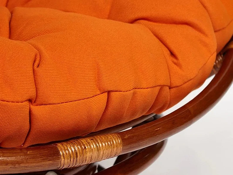 Кресло-качалка Papasan w 23/01 B с подушкой Pecan, ткань Оранжевый — фото 3