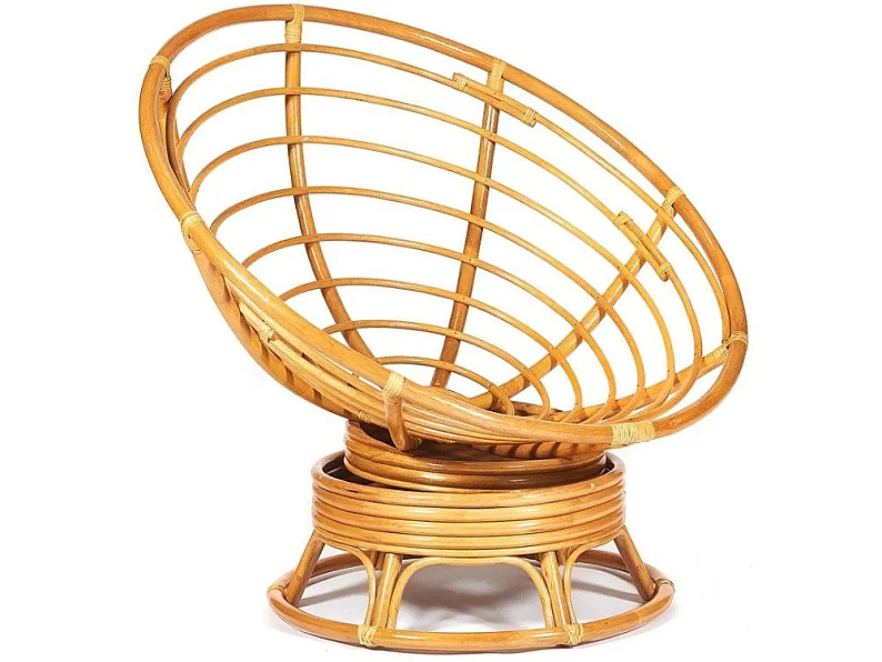 Кресло-качалка Papasan w 23/01 B с подушкой Honey, ткань Оранжевый — фото 2