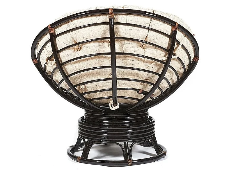 Кресло-качалка Papasan w 23/01 B с подушкой Antique brown, ткань Старт — фото 3