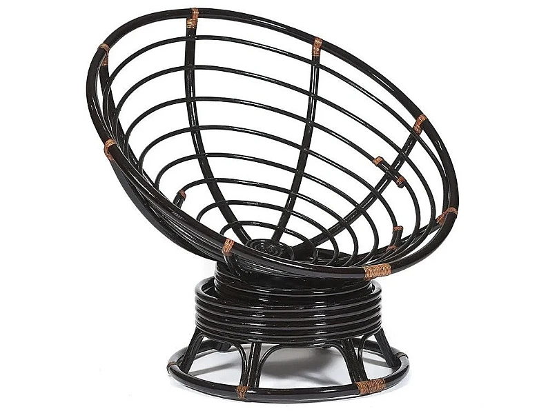 Кресло-качалка Papasan w 23/01 B с подушкой Antique brown, ткань Старт — фото 5