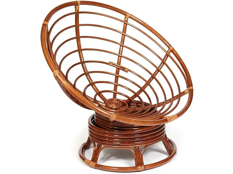 Кресло-качалка Papasan w 23/01 B с подушкой Pecan, флок Олива — фото 2
