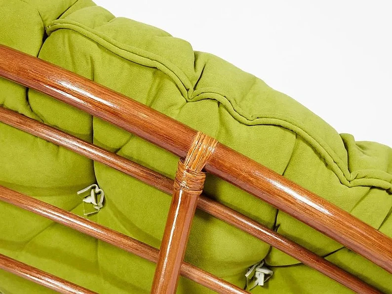 Кресло-качалка Papasan w 23/01 B с подушкой Pecan, флок Олива — фото 3