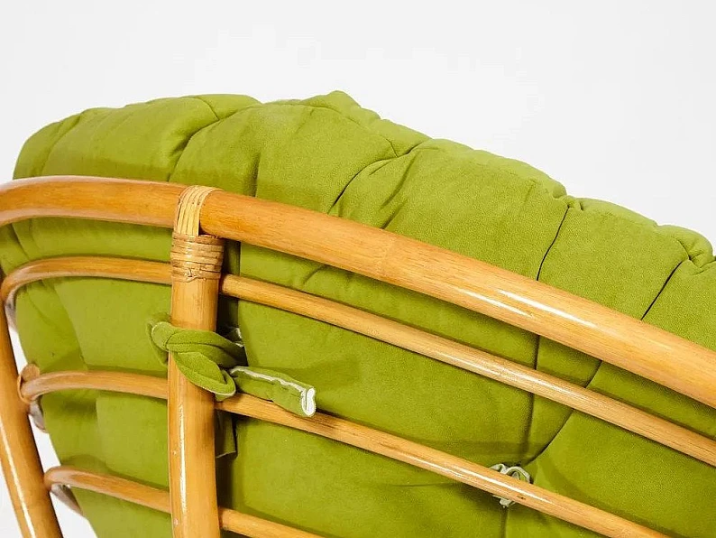 Кресло-качалка Papasan w 23/01 B с подушкой Honey, флок Олива — фото 3