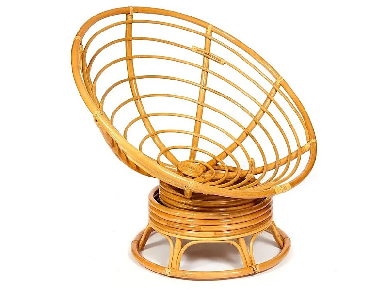 Кресло-качалка Papasan w 23/01 B с подушкой Honey, флок Олива — фото 4