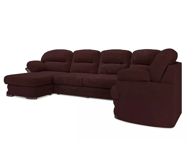 Диван угловой большой П-образный Квин 6 Newtone wine — фото 6