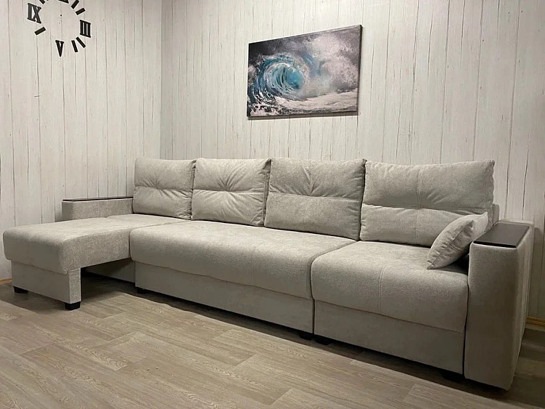 Диван Комфорт-6 НПБ+МДФ модульный 1К-2-1К ткань Comfort 08 — фото 3