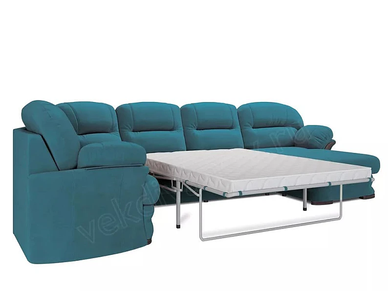 Диван угловой большой П-образный Квин 6 Newtone azure — фото 6