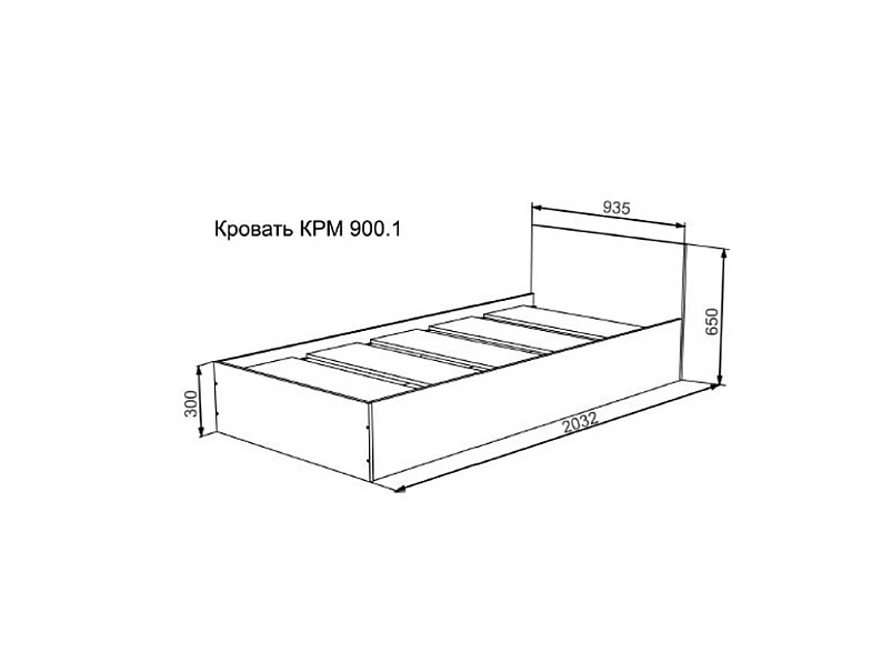 Кровать Мори КРМ 900.1 — фото 2