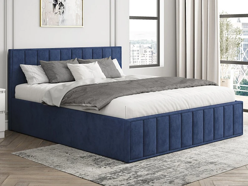 Кровать Лана синий — фото