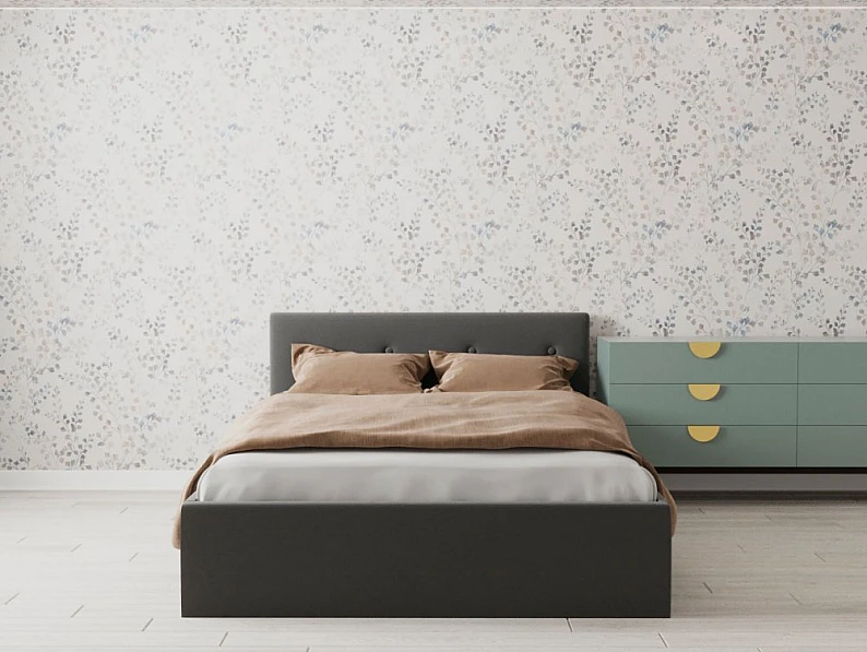 Кровать Дора с подъемным механизмом 1600*2000 Серый велюр — фото 2