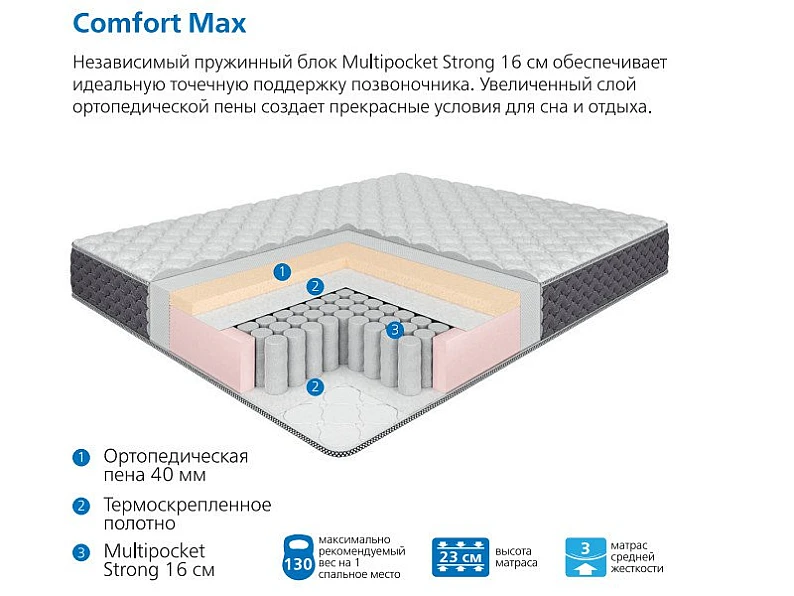 Матрас Uno multi Comfort Max 90*195 см — фото