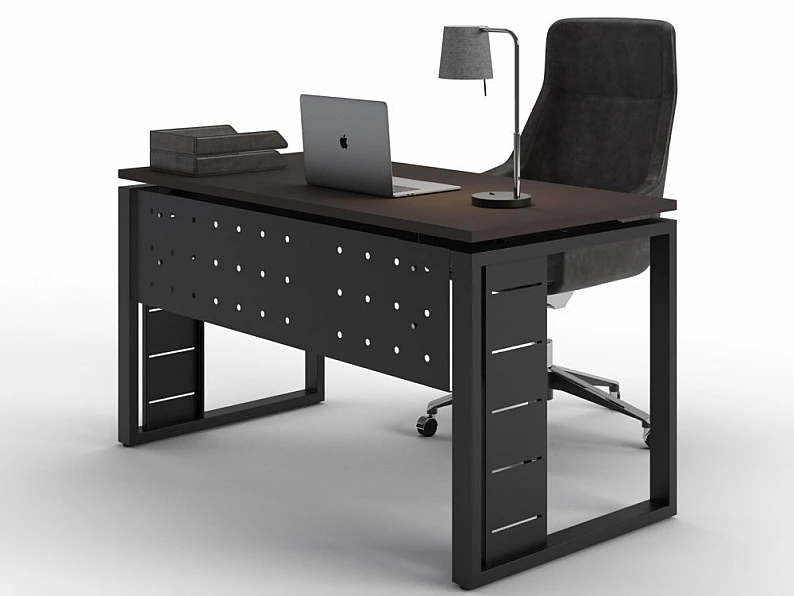 Стол для руководителя SdR-1 800х1800 мм Экран металл (перфорация круг) — фото