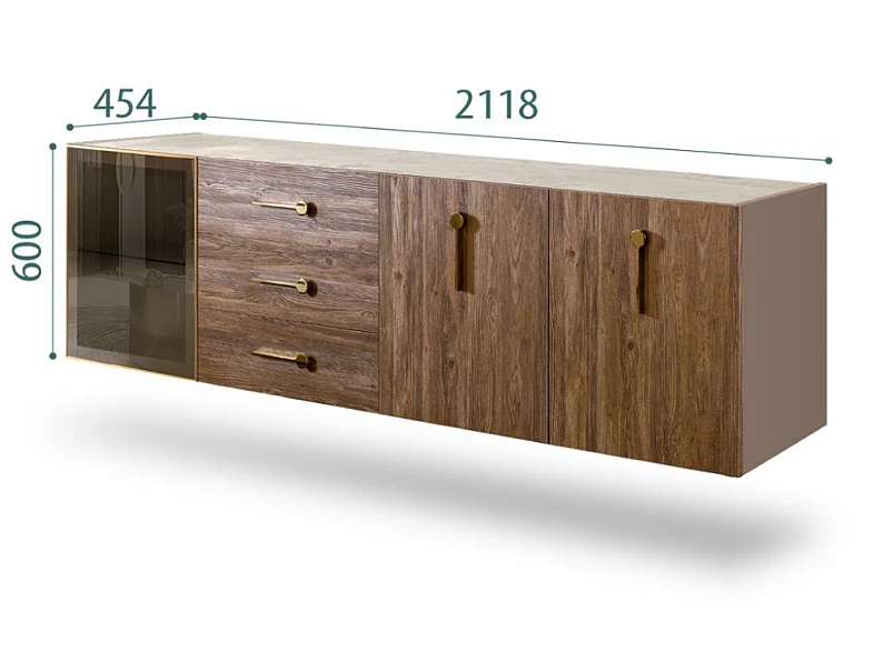 Комод для гостиной 2.1 Bogemia Fly Wood БМКМ-5[4](Fly)(Wo) — фото 3