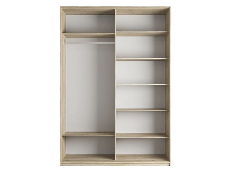 Шкаф-купе Прайм 2-х дверный Стекло/Стекло Белое Белый Снег — фото 2