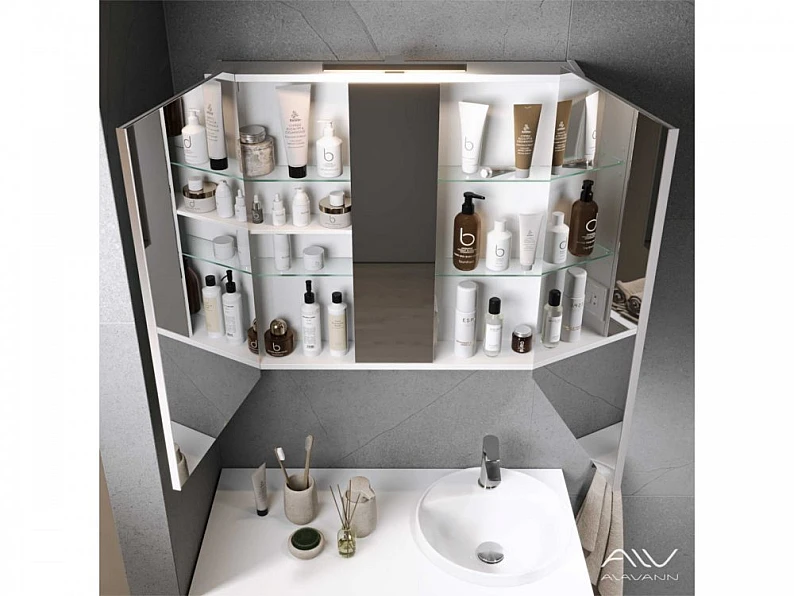 Шкаф-трюмо зеркальный Cosmetic 90 без светильника — фото