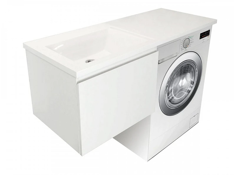 Тумба с раковиной Dallas Luxe 1200 навесная 1 ящик левая — фото 5