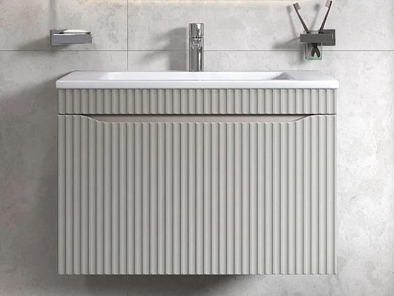 Тумба с раковиной Alba 800-0-1 Madera Modul навесная тирамису — фото