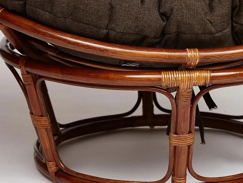 Кресло Papasan 23/01 W с подушкой Pecan, ткань Коричневый — фото 2