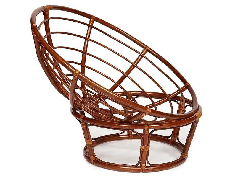 Кресло Papasan 23/01 W с подушкой Pecan, ткань Коричневый — фото 3