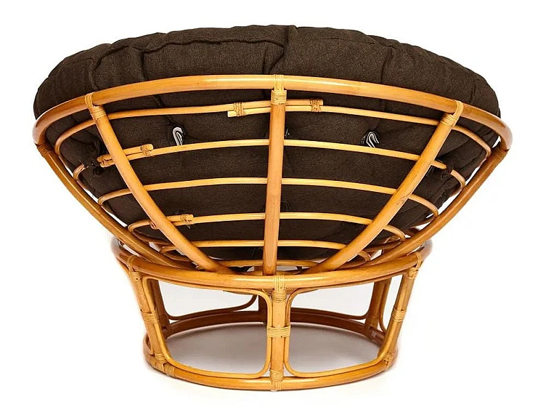 Кресло Papasan 23/01 W с подушкой Honey, ткань Коричневый — фото 2